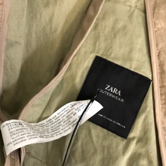 NWT ZARA Metallic Mid Length Trench Coat NWT - Picture 13 of 13